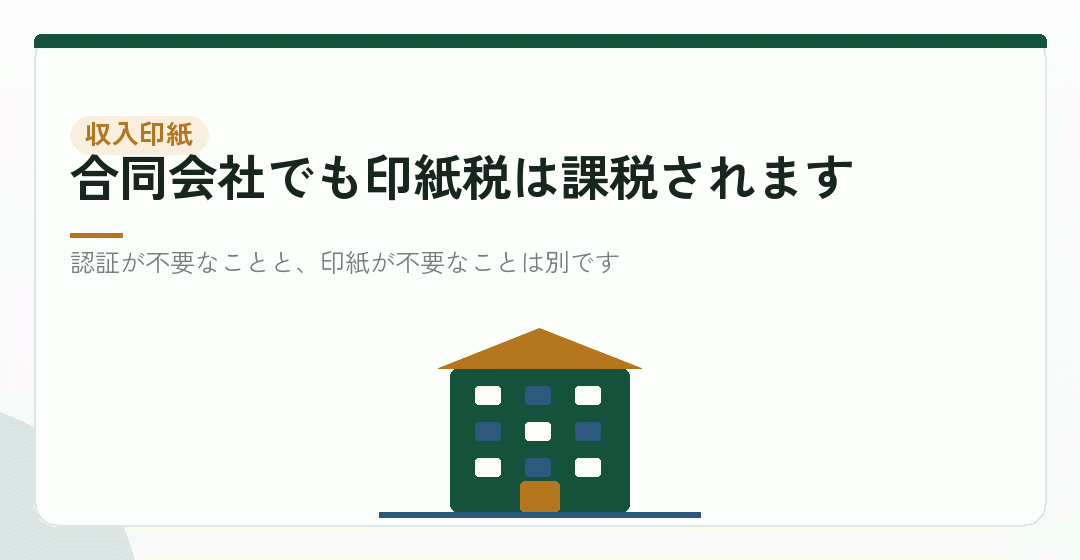 動く部分①:紙の定款なら収入印紙4万円を表したイラスト