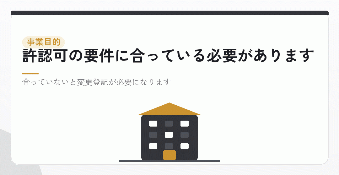 要件①:定款の事業目的の書き方を表したイラスト