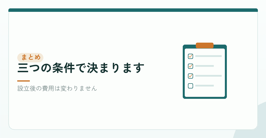 まとめ:下限は7万円台。下げるのは条件ですを表したイラスト
