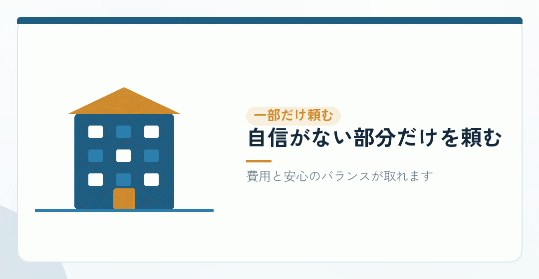 一部だけ頼むという選び方を表したイラスト