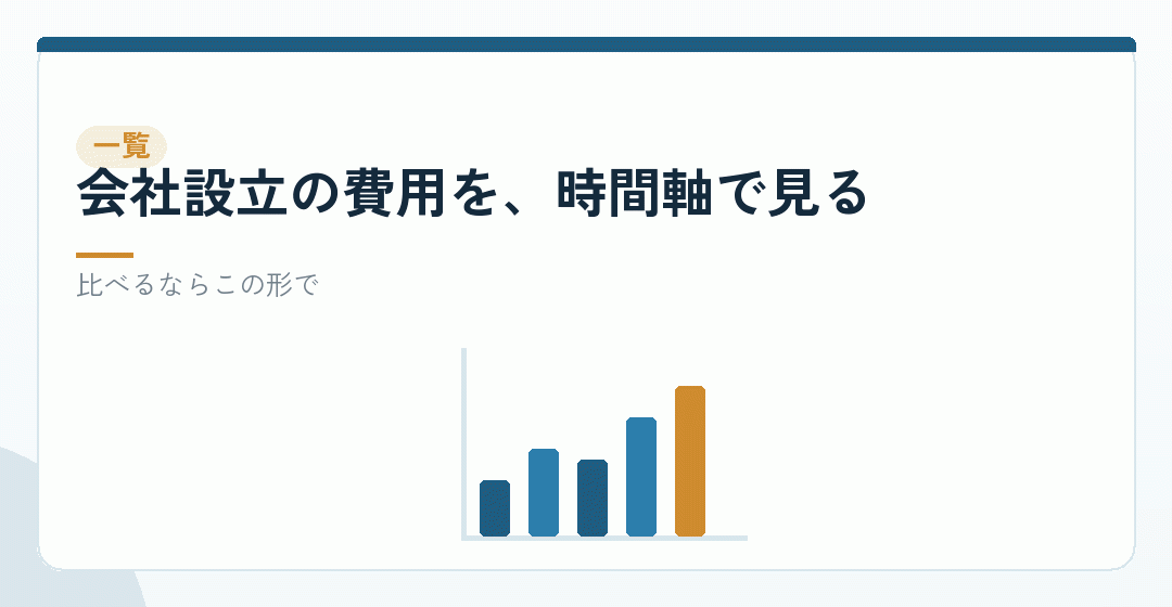 設立時と設立後を、ひとつの表にまとめるを表したイラスト