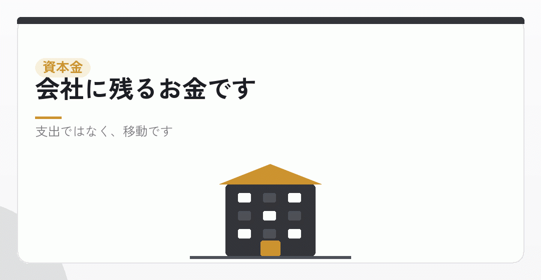 経費にならないもの①：資本金を表したイラスト