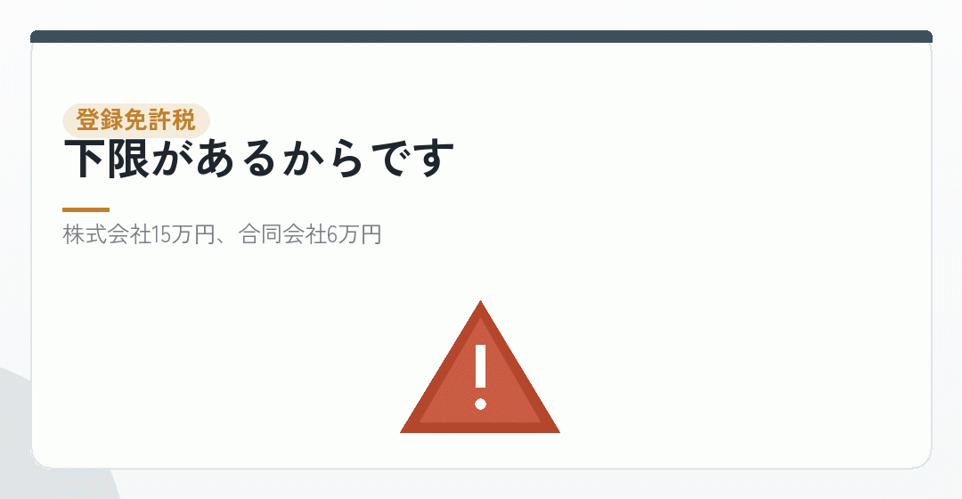 登録免許税は、1円でも下がりませんを表したイラスト
