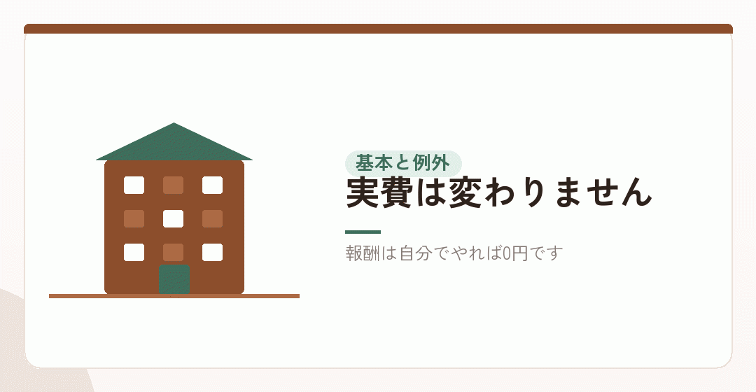 自分でやるのが基本。ただし例外があるを表したイラスト