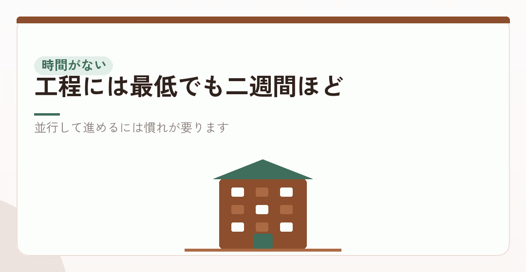場面④：時間がない場合を表したイラスト
