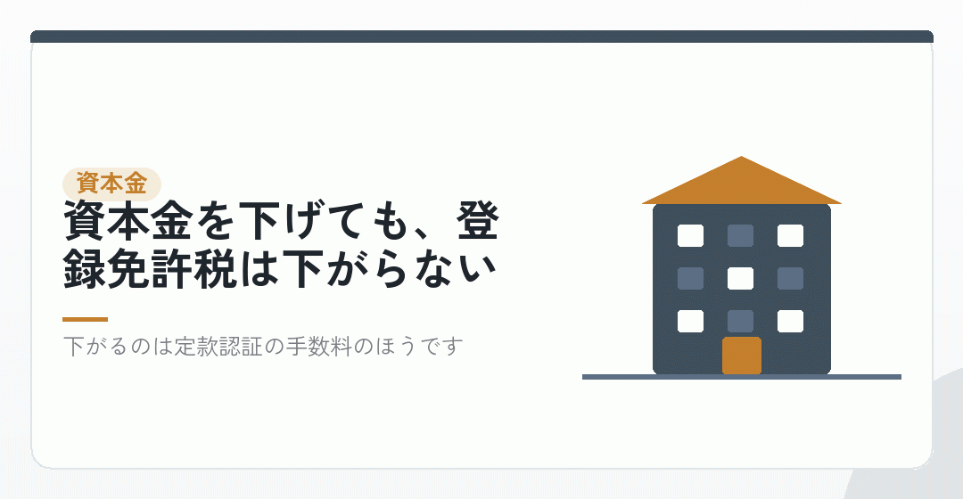 資本金の額は、定款認証の手数料にだけ効くを表したイラスト