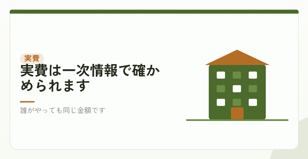 実費の側は、金額が確定しているを表したイラスト