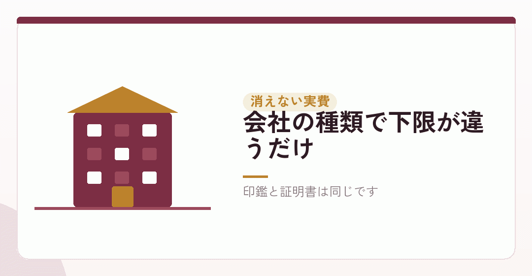 消えない費用③：登録免許税・印鑑・証明書を表したイラスト