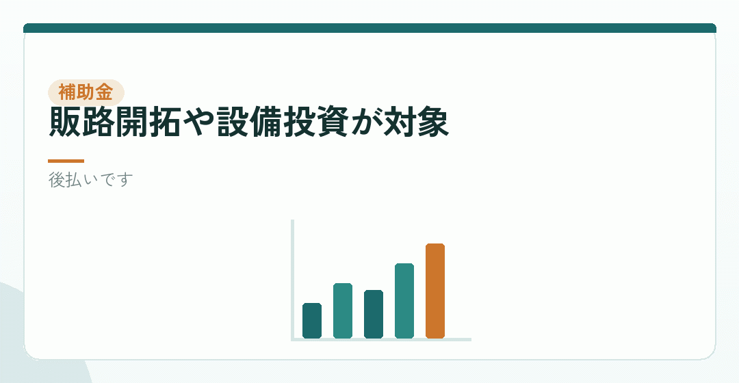 補助金は、事業を始めてから使うを表したイラスト