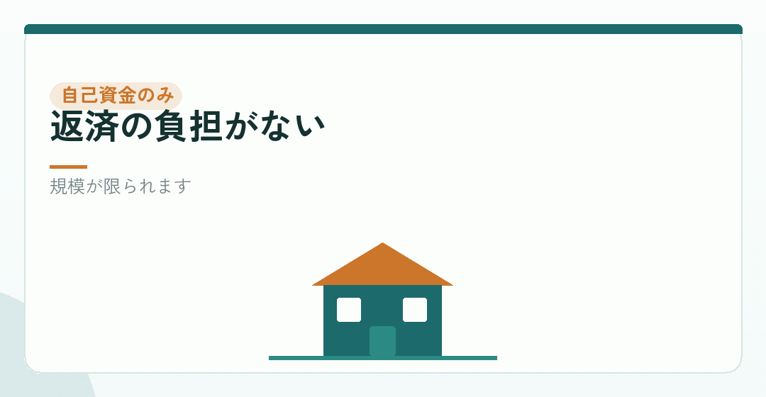 借りずに始めるという選択を表したイラスト