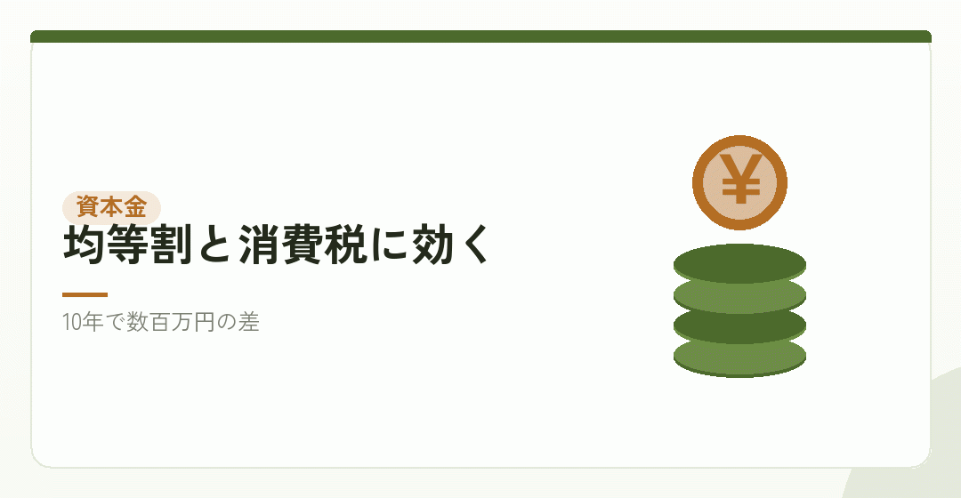 資本金を1,000万円未満にするを表したイラスト