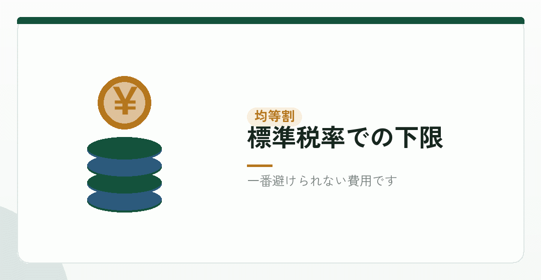 法人住民税の均等割：赤字でも年7万円を表したイラスト
