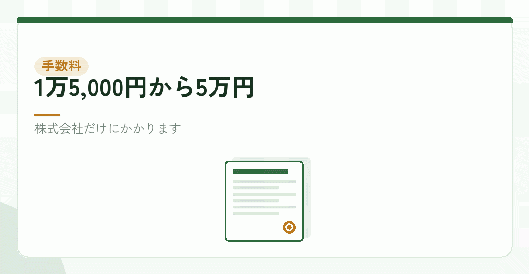 定款認証の手数料と謄本代：支払手数料、または創立費を表したイラスト