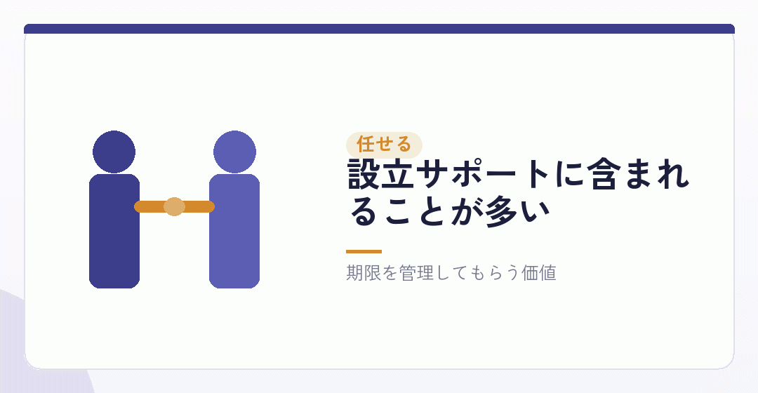 届出を自分で出すか、任せるかを表したイラスト