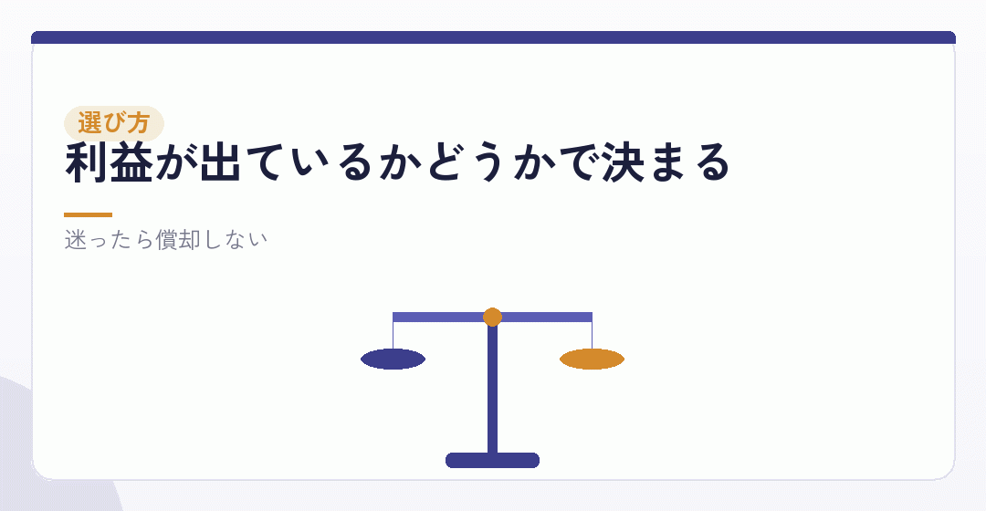 どちらを選ぶか。判断の順序を表したイラスト